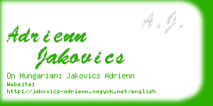 adrienn jakovics business card